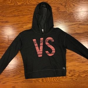 Charcoal Gray and Pink VS Hoodie Sweatshirt